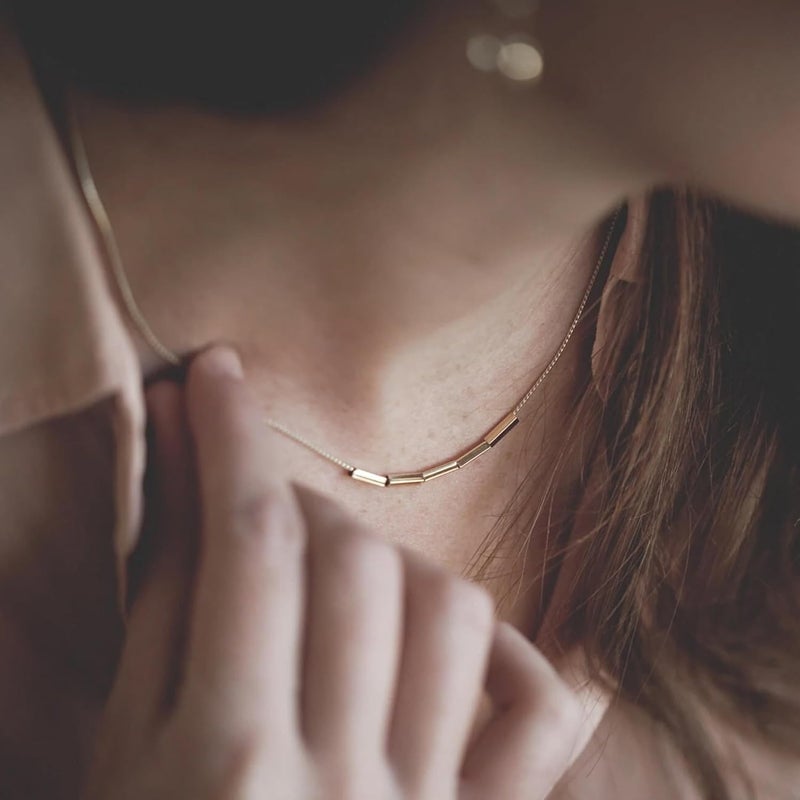 Ieftop Valentines Birthday Gifts for Women Teen Girls - Dainty 14K Gold/Silver Plated Cute Heart Handmade Disc Circle Bee Choker Adjustable Necklace for Women Teenage Girl Trendy Jewelry - Image 2